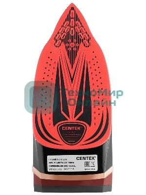 Утюг Centek CT-2313 красный, 2400 Вт, 50 г/мин, 185 г/мин, 350 мл