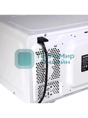 Микроволновая печь Oursson MD2033/WH белый/черный/серебристый, 20 л, 700 Вт, переключатели - кнопки, поворотный механизм