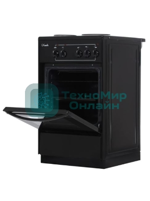 Плита электрическая Лысьва ЭП 301 СТ черный, конфорок 3 шт, духовка 57 л, 50 см x 84 см x 60 см