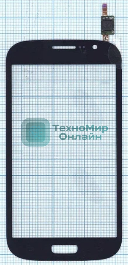 Сенсорное стекло (тачскрин) для Samsung Galaxy Grand Neo Duos GT-I9060, синее