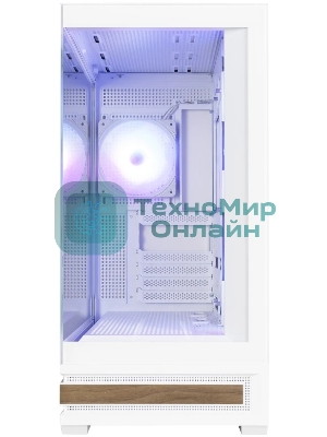 Компьютерный корпус ZALMAN P40 NAMU, ATX, белый, WINDOW, WOODEN ELEMENTS, 2xCombo(2.5” or 3.5”), 1xUSB TYPE-C, 2xUSB 3.0, SIDE 3x120мм ARGB, REAR 1x120мм ARGB