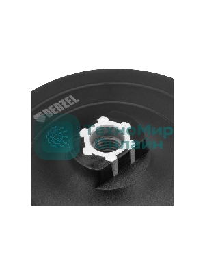 Тарелка опорная Denzel для дрели и УШМ с липучкой, 125 мм, твердая, с адаптером c М14 на d8