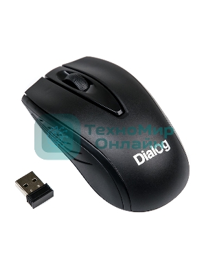 Мышь беспроводная Dialog Comfort MROC-17U черный, 1200 dpi, радиоканал, USB, кнопки - 3