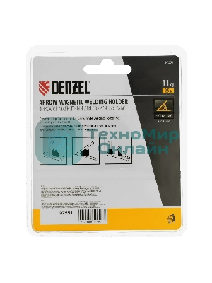 Фиксатор магнитный для сварочных работ Denzel усилие 25 LB