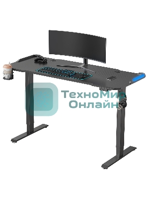 Стол игровой Cactus CS-EDL-GbK столешница МДФ черный, каркас черный