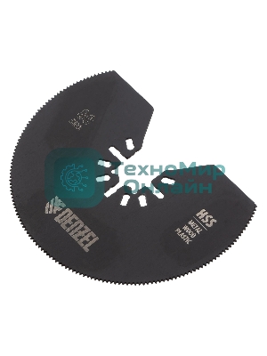 Насадка для МФИ Denzel отрезная полукруг., HSS, по металлу и дереву, 80 х 1,2 мм, мелкий зуб