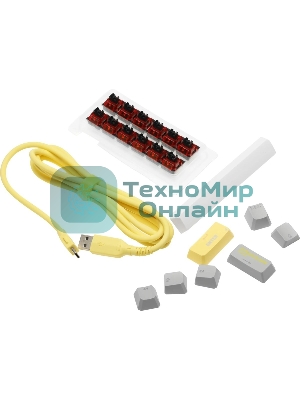 Клавиатура проводная A4Tech Bloody S87 Energy (S87 USB ENERGY WHITE) USB белый/желтый