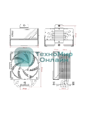 Кулер ID-Cooling FROZN A410 ARGb черный 120мм алюминий/медь 2000rpm 30db 4-pin 220W 152мм