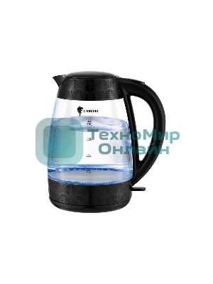 Чайник электрический LEONORD LE-1519 2 л, 2200 Вт, стекло, черный