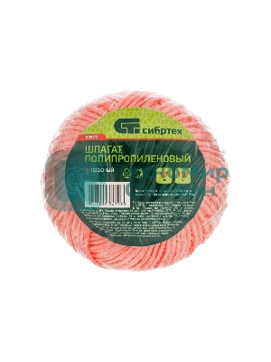 Шпагат полипропиленовый Сибртех 1200 текс, 1,7 мм, L 110 м, красный