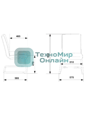 Кресло Бюрократ CH-250-V/BLACK черный, экокожа, 120 кг, механизм качания