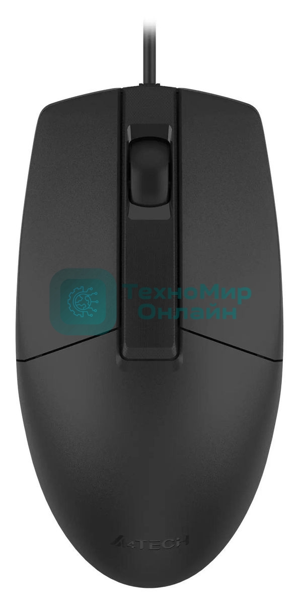 Мышь проводная A4Tech OP-330S черный, 1200 dpi, USB, кнопки - 3