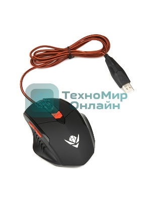 Мышь проводная Dialog MOG-11U Nakatomi Gaming - 6 кнопок + ролик, USB,черная