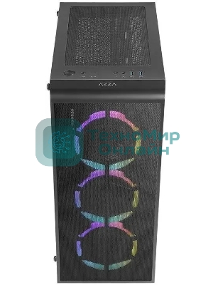 Компьютерный корпус Azza Prime 360E черный без БП ATX 5x120мм 2x140мм 2xUSB 3.0 audio bott PSU