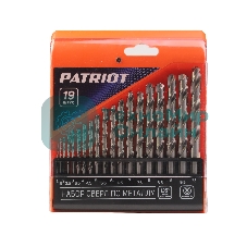 Набор сверл по металлу PATRIOT, HSS, 19 шт №1: 1,0-10,0 мм, в пластиковом боксе