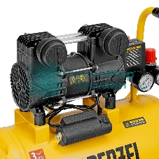 Компрессор безмасл. малошумный Denzel DLP-950/24, 950 Вт, 24 л, 2850 об/мин, 170 л/мин