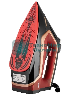 Утюг Centek CT-2313 красный, 2400 Вт, 50 г/мин, 185 г/мин, 350 мл