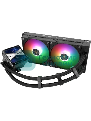 Водяное охлаждение для процессора Thermalright Grand Vision 240 (240mm, LED, Black, ARGB/Fans: 2x120mm, 80.45CFM, 29.4dBA, 2150RPM/Pump height 72.5mm, 6400RPM, Rad thickness 27mm/S: 1700, 1200, 1851, 115X, 2011, 2066, AM5, AM4)