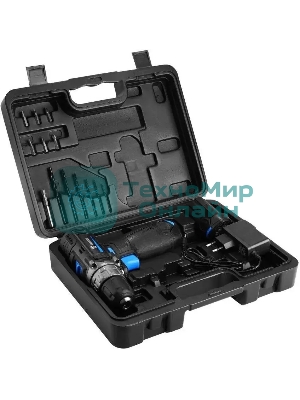 Дрель-шуруповерт Deko DKCD12V PRO, 12 В, 2 Ач, 32 Нм, щеточный