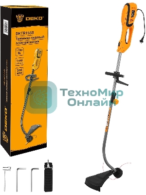 Триммер электрический Deko DKTR1550 1550Вт разбор.штан. реж.эл.:леска