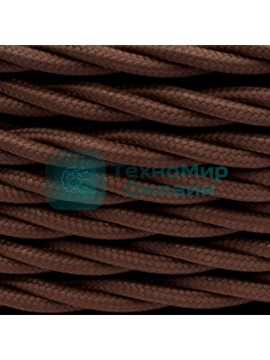 Провод ретро Bironi B1-434-72-50 3х1.5 матовый коричневый (уп. 50 м)