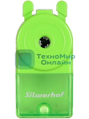 Точилка для карандашей механическая Silwerhof Color, 1 отверстие, зеленый
