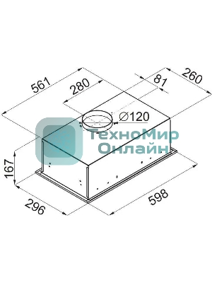 Вытяжка встраиваемая Maunfeld Crosby SINGL 60 нержавеющая сталь, 60 см, 850 куб. м/ч, 48 дБ