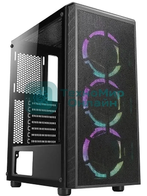 Компьютерный корпус Azza Prime 360E черный без БП ATX 5x120мм 2x140мм 2xUSB 3.0 audio bott PSU