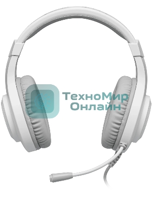 Гарнитура Defender Ghost LED белый, проводная, USB / 2 x mini jack 3.5 мм, подсветка