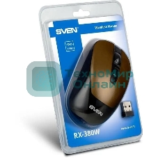 Мышь беспроводная SVEN RX-380W античная бронза, 1600 dpi, радиоканал, USB, кнопки - 4
