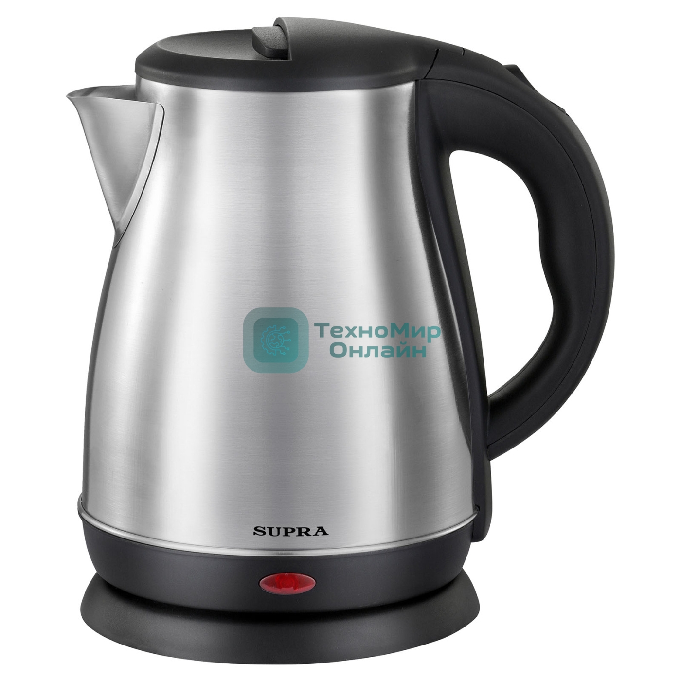 Чайник электрический SUPRA KES-1822 1.8 л, 1500 Вт, серебристый/черный корпус: металл