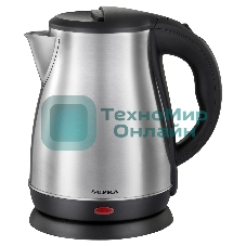 Чайник электрический SUPRA KES-1822 1.8 л, 1500 Вт, серебристый/черный корпус: металл