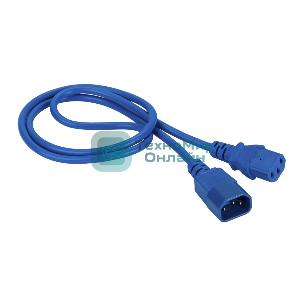 Шнур питания Lanmaster LAN-PP13/14-10-BL C13-С14 проводник.:3x0.75мм2 10м 220В 10А синий
