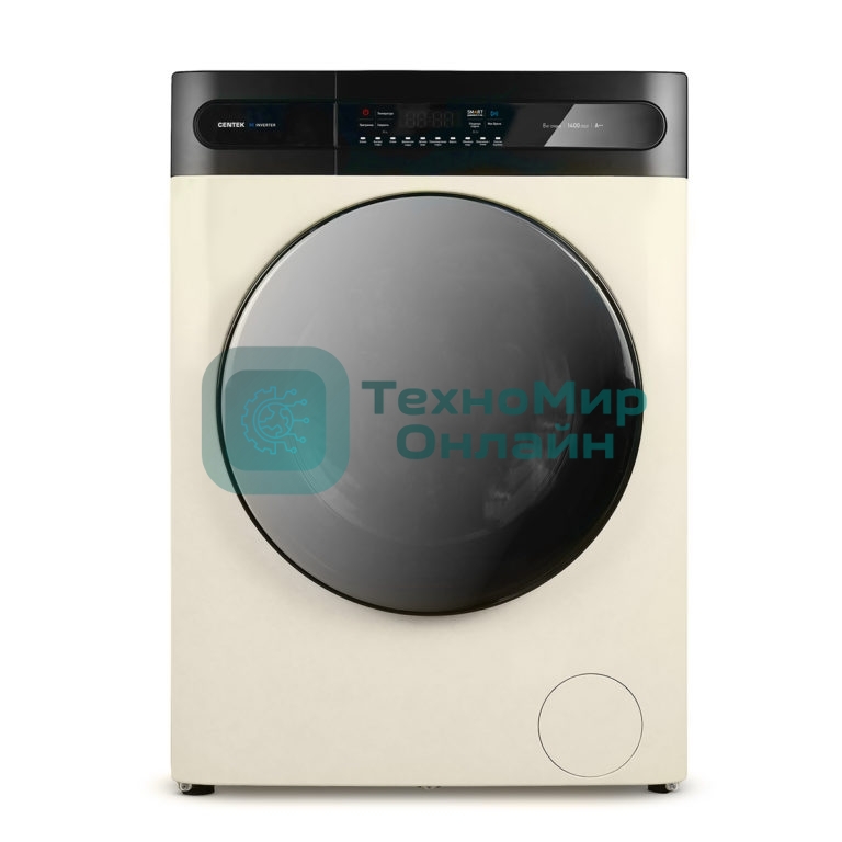Стиральная машина Centek CT-1957 бежевый, загрузка фронтальная 8 кг, 1400 об/мин., класс: А+++