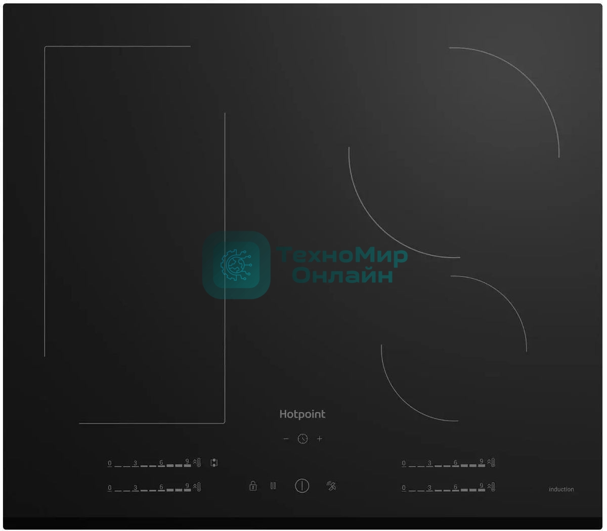 Индукционная варочная панель Hotpoint HS 1560B BF, независимая, черный