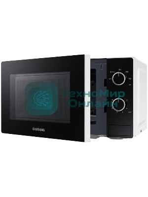 Микроволновая печь Samsung MS20A3010AH белый/черный, 20 л, 700 Вт, переключатели - поворотный механизм