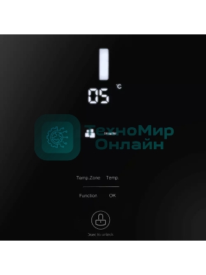 Холодильник Maunfeld MFF177NFB Slim Inverter черный двухкамерный 352/198л морозилка слева, No Frost, Side by Side