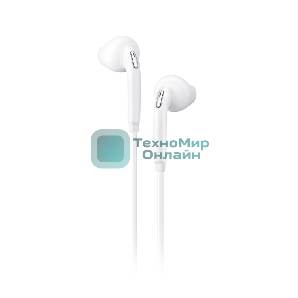 Проводные наушники Smartbuy A5 белый, внутриканальные, Jack 3.5 мм, микрофон на проводе