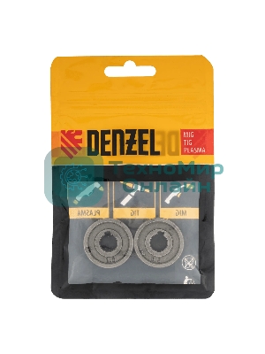 Подающий ролик Denzel V профиль под стальную проволоку 0,8-1 мм, 2 шт