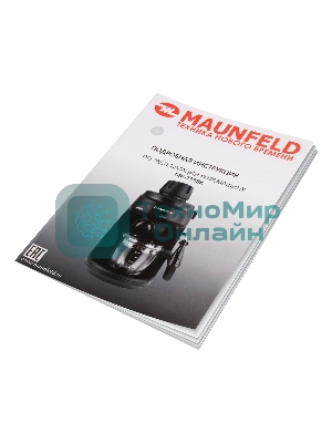Кофемашина рожковая Maunfeld MF-733BK черный, исп. кофе - молотый, 0.24 л, 870 Вт, 4 бар