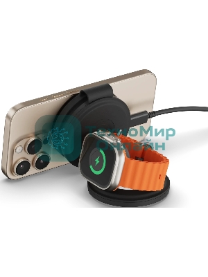 Переносное зарядное устройство Satechi Qi2 OntheGo 3-in-1 Wireless Charger, черный