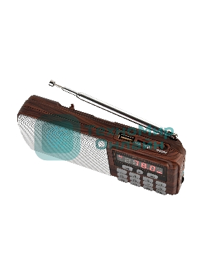 Радиоприемник PERFEO (PF_D0567) ЕГЕРЬ , коричневый