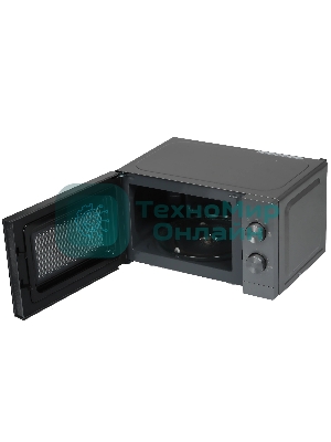 Микроволновая печь Gorenje MO20E1T4 серый/черный, 20 л, 700 Вт, переключатели - поворотный механизм