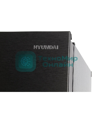 Холодильник Hyundai CS5073FV графит трехкамерный инвертер 292/167л морозилка сбоку, No Frost, Side by Side