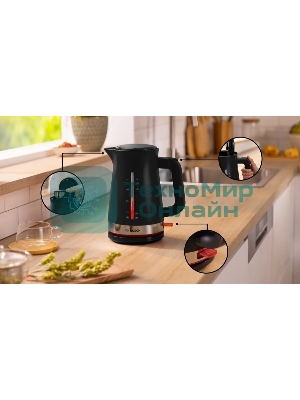 Чайник электрический Bosch TWK4M223 1.7 л, черный корпус: пластик
