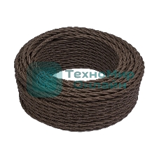 Провод ретро Bironi B1-434-72-50 3х1.5 матовый коричневый (уп. 50 м)