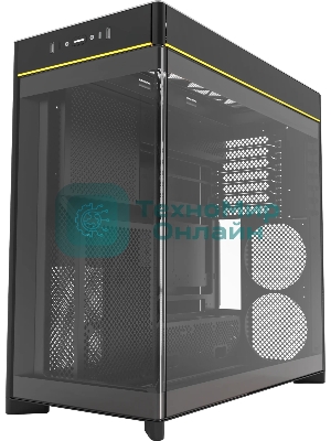 Компьютерный корпус Montech HS02 черный без БП ATX 4x140мм 2xUSB 3.0 1xUSB3.1 audio bott PSU