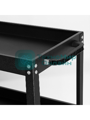 Тележка инструментальная трехсекционная на колесах Deli DL433023 700x350x760мм, до 210кг, толщина полки 0,7мм, толщина стойки 1,2мм