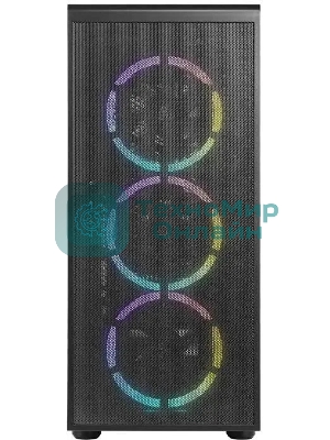 Компьютерный корпус Azza Prime 360E черный без БП ATX 5x120мм 2x140мм 2xUSB 3.0 audio bott PSU