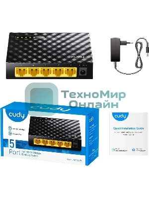 Коммутатор Cudy GS105D (L2) 5x1 Гбит/с неуправляемый